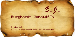 Burghardt Jonatán névjegykártya